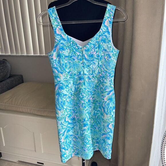 NWOT LILLY PULITZER DEL REY STRETCH SHIFT DRESS CORAL OF THE STORY S - Picture 7 of 12